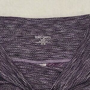 Lola Getts Purple/Gray 7/8 High Rise Compression Capris Leggings